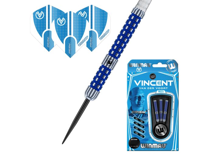 Šipky steel Winmau VINCENT VAN DER VOORT 90% 25g