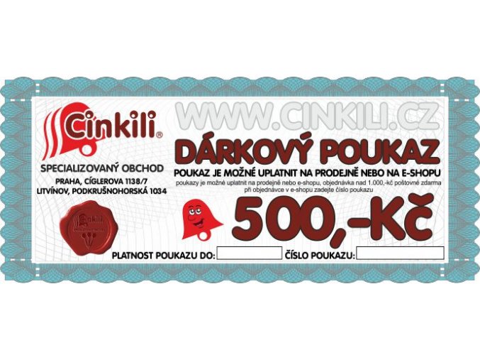 DÁRKOVÝ POUKAZ 500,