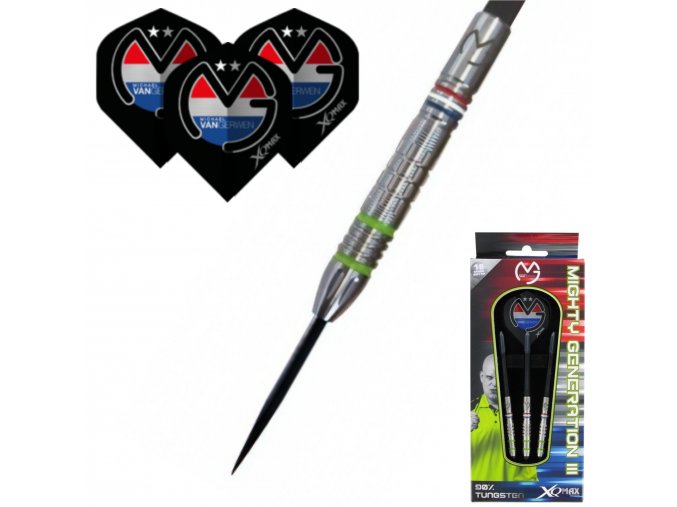 Šipky steel XQMAX MvG Mighty Generation III 90% 21g