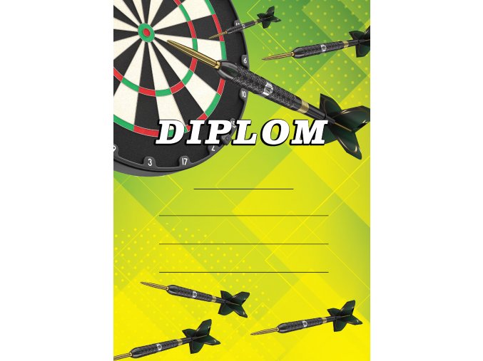Diplom na šipky A4 steel green