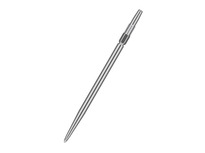 Hroty Steel Swiss Smooth Point Silver 40 mm
