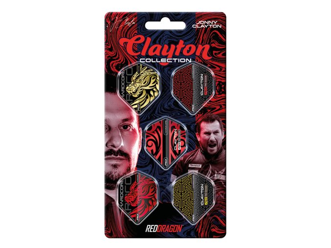 Sada letek Jonny Clayton Dart Flights Collection