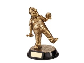 Trofej CRF1481 šipkař a pivo Pupkáč  Výška 17cm