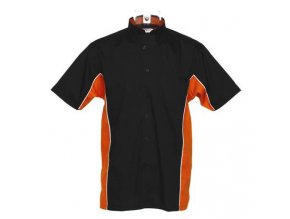 Košile CKK8185 black & orange