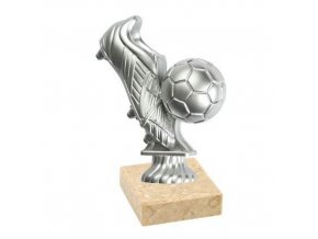 Figurka  C22614 fotbalová bota stříbrná Výška 10cm