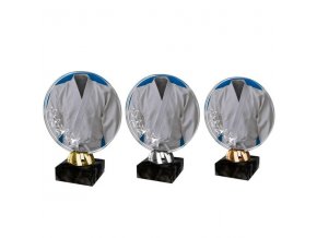 Akrylátová trofej CACL2003M37 Karate sada zlatá,stříbrná,bronzová 3ks
