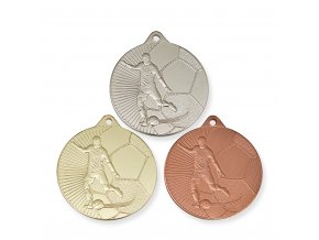 Medaile 29015 zlatá, stříbrná, bronzová fotbal