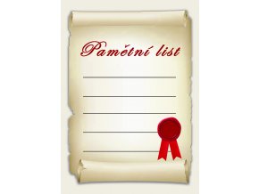 pamětní list stín