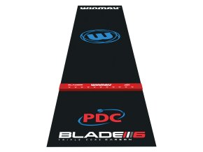 Winmau Pro Zone Precision PVC Dart Mat & Integrated Oche Black