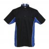Košile CKK8185 black & blue (royal)
