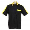 Košile CKK8175 black & yellow