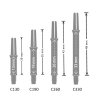 Násadky L-Shaft  Carbon Locked Straight black
