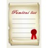 pamětní list stín