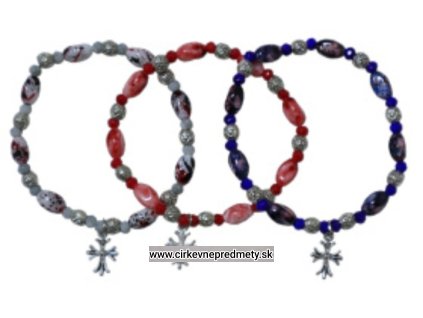 Náramok s korálkami a s krížom