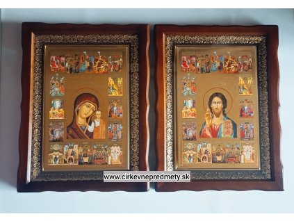 Ikona dvojice-Krista Pantokrata a Kazaňskej Bohorodičky 1