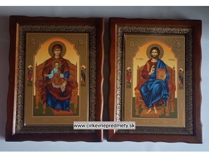 Ikona dvojice-Krista Pantokrata a Kazaňskej Bohorodičky 3