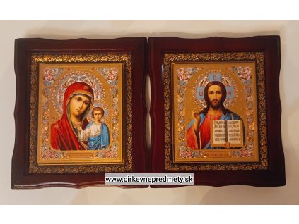 Ikona dvojice-Krista Pantokrata a Kazaňskej Bohorodičky 5