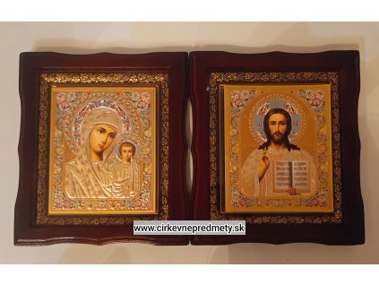 Ikona dvojice-Krista Pantokrata a Kazaňskej Bohorodičky 6