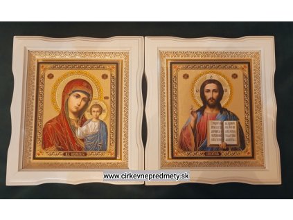 Ikona dvojice-Krista Pantokrata a Kazaňskej Bohorodičky 7