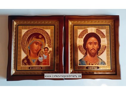 Ikona dvojice-Krista Pantokrata a Kazaňskej Bohorodičky 25