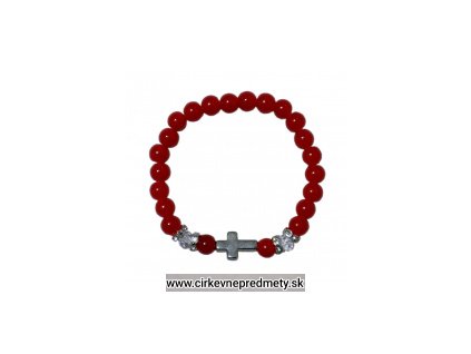 Náramok s korálkou a krížom