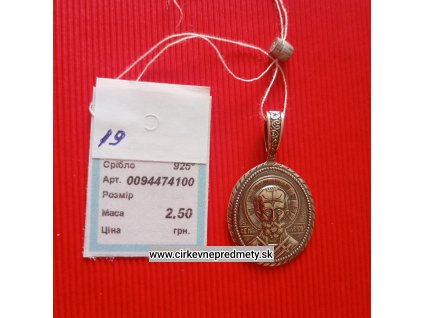 Strieborný prívesok s Mikulášom