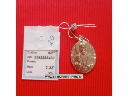 Strieborný prívesok s Sv.Mikulášom