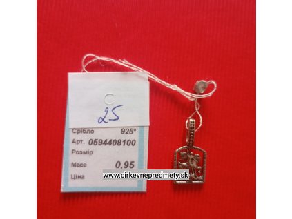 Strieborný prívesok s Juraj Víťaz