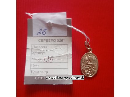 Strieborný prívesok Bohorodičky Počajevskej