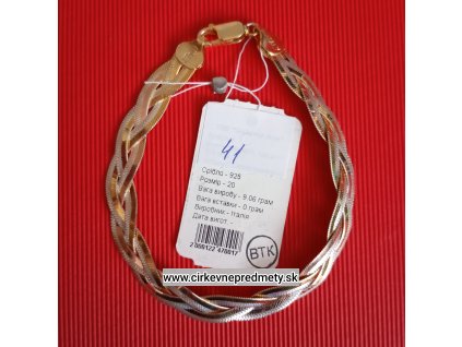 Náramok strieborný