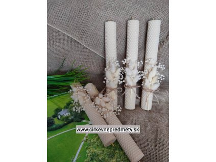 Sviečka na krst a prvé sväté prijímanie vosková