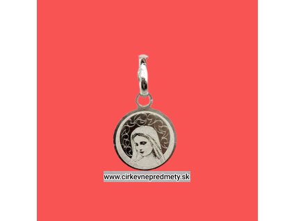 Strieborný prívesok Panna Mária 9