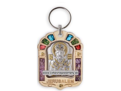 Kľučenka so striebornou ikonou Požehnanie domu Svätého Mikuláša