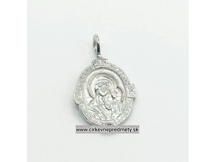 Strieborný prívesok Presvätá Bohorodička s dieťaťom