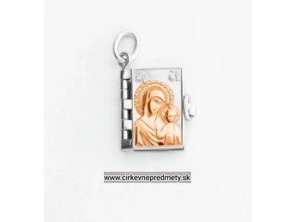 Strieborná prívesok Modlitba k Bohorodičke