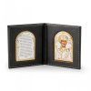 Kožená skladacia strieborná ikona Sv.Mikuláša