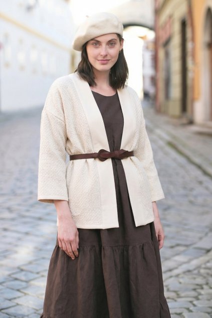 Cirkulo vlněný kardigan béžový 1