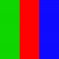zelená, červená, modrá