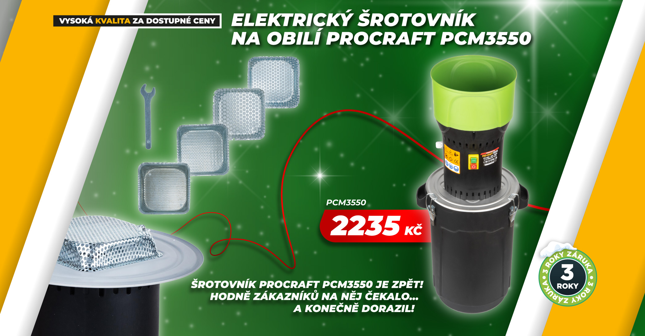 Šrotovník Procraft PCM3550
