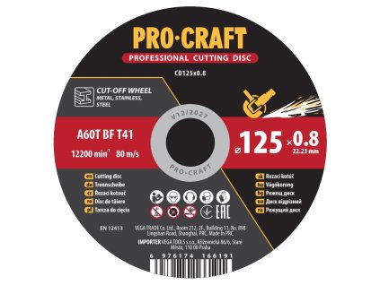 Řezný kotouč Procraft CD125x0.8