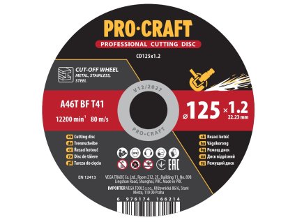 Řezný kotouč Procraft CD125x1.2