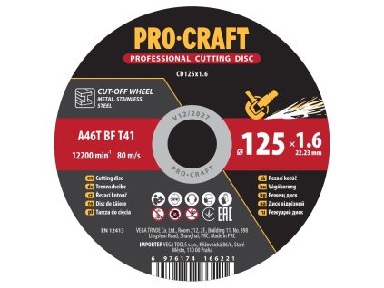 Řezný kotouč Procraft CD125x1.6