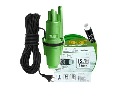 Vibrační čerpadlo Procraft VN-18 sada s hadicí 15m 3/4" PR-4GH1915