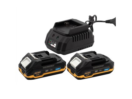 Sada baterie 20V 2Ah (2 ks) + 1 nabíječka Procraft PBC-Set 1