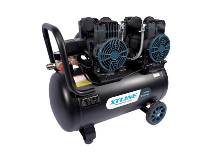 XTLINE Kompresor bezolejový 2x1450 W, 50 l