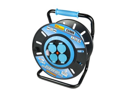 RICHMANN Prodlužovací kabel na bubnu PVC | 4 zásuvky, 230 V / 50 m (1.5 mm²)
