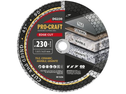 Diamantový kotouč Edge Cut Procraft DG230