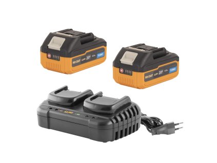 Sada dvě baterie 20V 4Ah Procraft 20/4 Turbo a nabíječka na dvě baterie 20/2