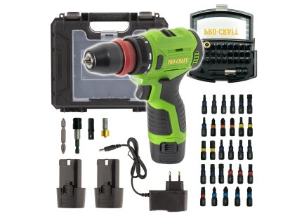 Aku šroubovák Procraft PA12Pro DFR-2b-c se sadou bitů BS-32