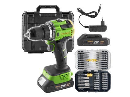 Aku vrtací šroubovák Procraft PA18LiH  se sadou bitů BS-37